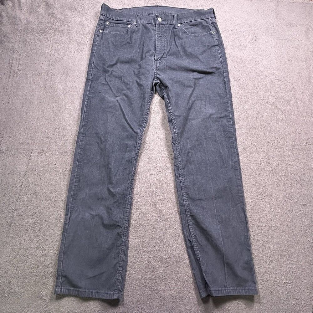 Levi's 505 Corduroy Pants Mens 38x32 Grey Straight Leg Grunge
